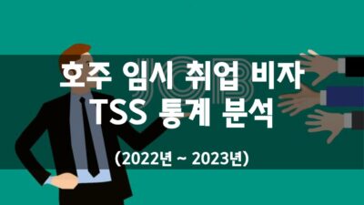 호주 임시취업비자 TSS통계 (2022년 ~ 2023년)