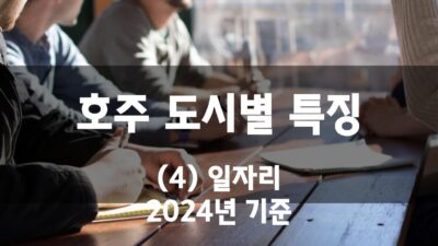 호주 도시별 특징 – (4) 일자리 (2024년)